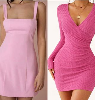 Lote 2 vestidos rosa talla única
