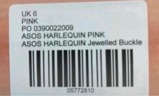 Sabot ASOS rosa velluto con fibbia