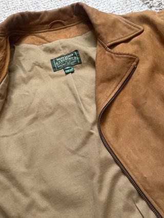 Giacca Polo Ralph Lauren scamosciata marrone