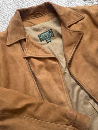 Giacca Polo Ralph Lauren scamosciata marrone