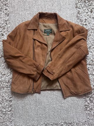 Giacca Polo Ralph Lauren scamosciata marrone