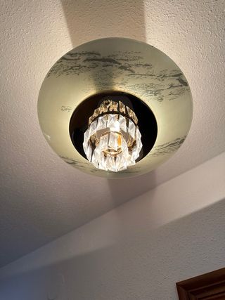 Lámpara de techo dorada con cristal Son 2