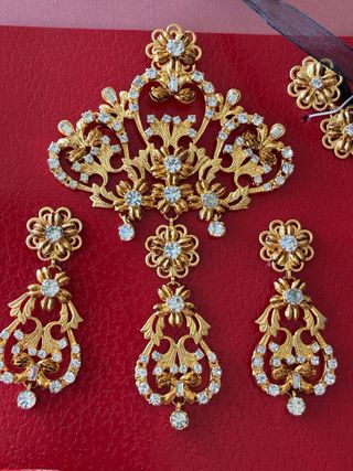 Aderezo Alicantina/Fallera Oro y Blanco