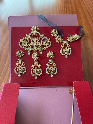 Aderezo Alicantina/Fallera Oro y Blanco