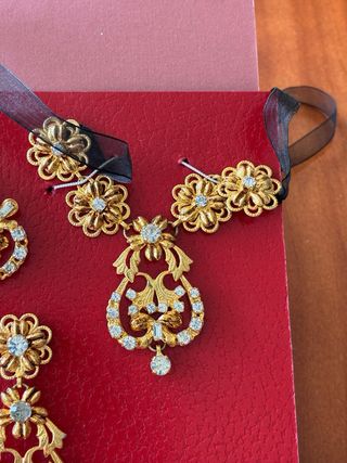 Aderezo Alicantina/Fallera Oro y Blanco