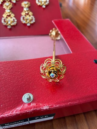 Aderezo Alicantina/Fallera Oro y Blanco