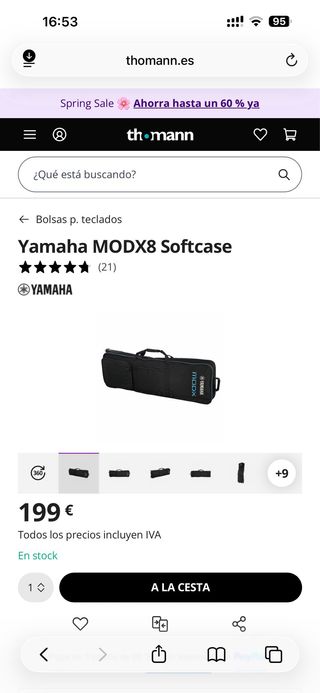 Yamaha MODX 8+ con funda y extras