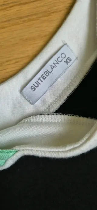 Vestido punto asimétrico negro y verde