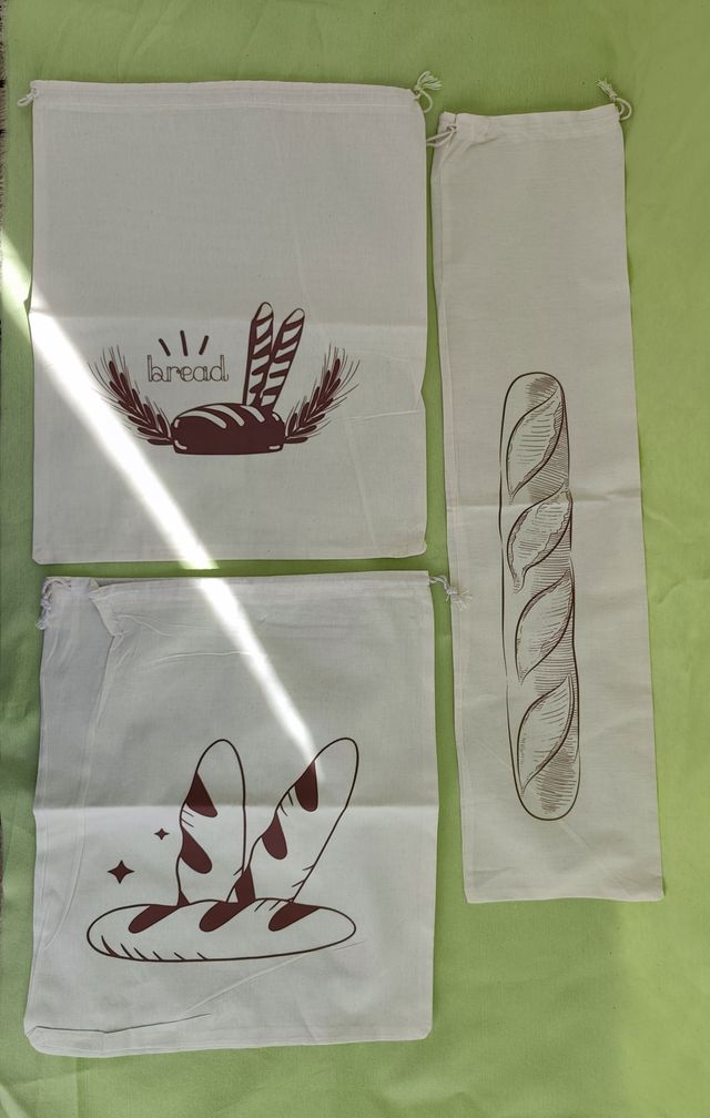 Bolsas de tela para pan con cierre – Nuevo