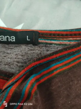 Jersey largo rayas marron y naranja Talla L