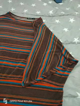 Jersey largo rayas marron y naranja Talla L