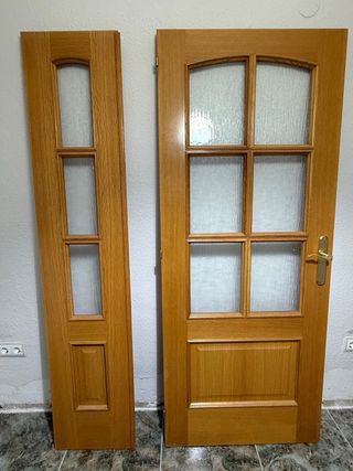 Puertas de madera con cristal