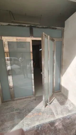 Puerta Acero Inoxidable y Cristal Seguridad