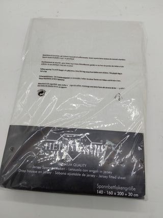 Exklusiv Heimtextil - Fodera letto regolabile con elastico tutto intorno, 100% cotone, Colore bianco naturale, 140