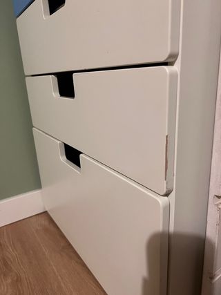 Armario infantil azul y blanco