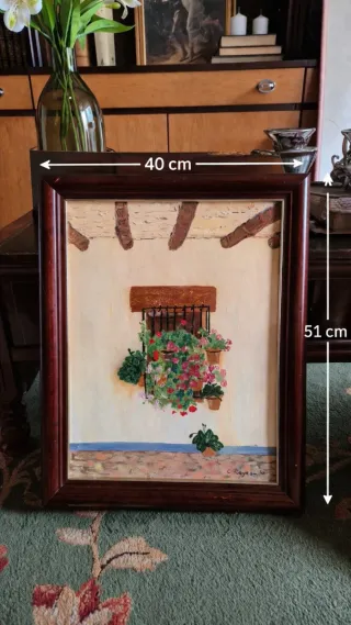 Cuadro Óleo Firmado C. Reyes 1990