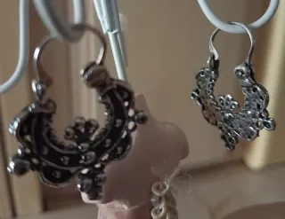 Pendientes de orfebrería de plata