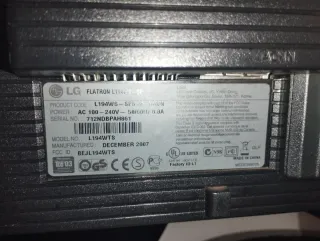 Monitor LG Flatron Plata