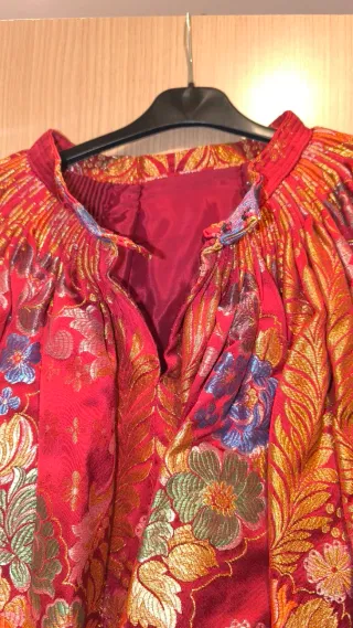 Traje Fallera Niña Rojo y Dorado