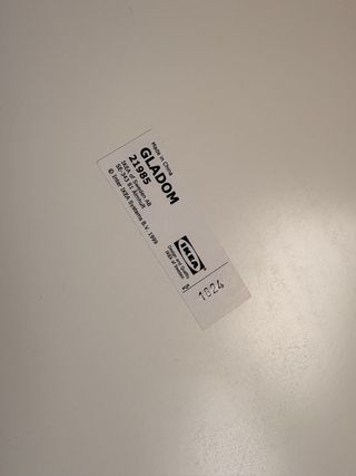 Mesa auxiliar IKEA Gladom blanca
