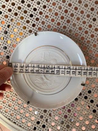 Piatto decorativo in porcellana vintage elegante