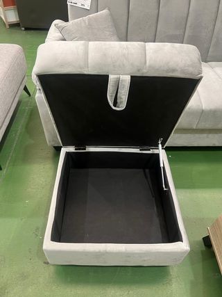 OFERTA! Sofá CAMA GRIS + PUFF Y MESA DE CENTRO