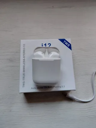 Auriculares Inalámbricos i12 TWS Blancos