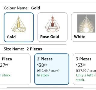 Lámpara de Techo Dorada Diseño Jaula