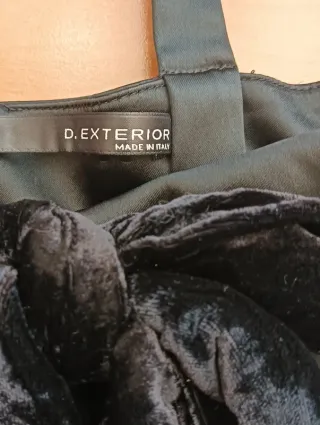 Abito D.Exterior nero con cintura velluto