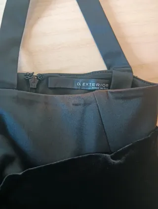 Abito D.Exterior nero con cintura velluto