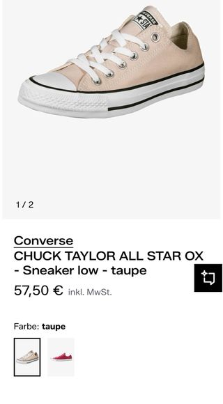 Converse All Star Beige Talla 39