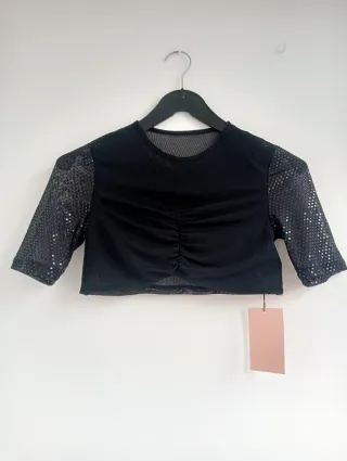 Top crop brillante glow