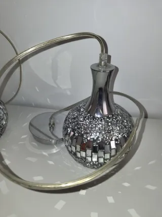 Lámparas Colgantes Decorativas Plateadas