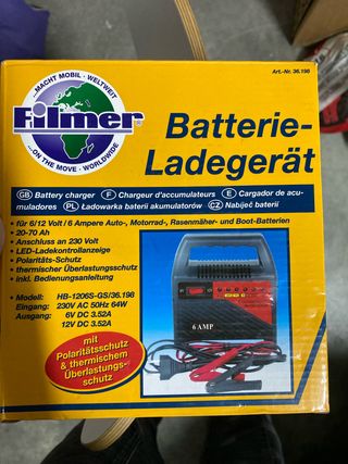 Cargador Batería Filmer 6/12V 6A