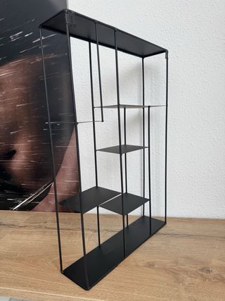 2 Estanterías Metálica Negra de Pared