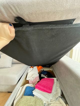 Sofá chaise longue gris 3 plazas