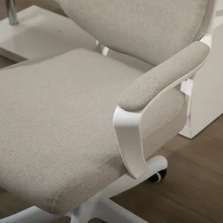 Silla Oficina Giratoria Gris y Blanca