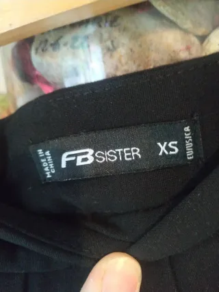 Falda plisada negra FBSISTER Talla XS