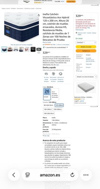 Colchon nuevo sin usar 90x190