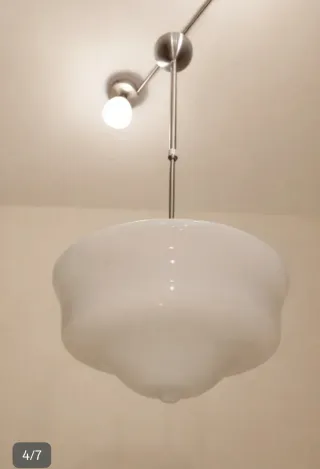 Candeeiro de teto opalino