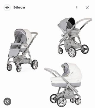 Carro y silleta Bebecar gris