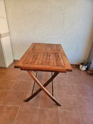 Mesa plegable madera jardín/terraza
