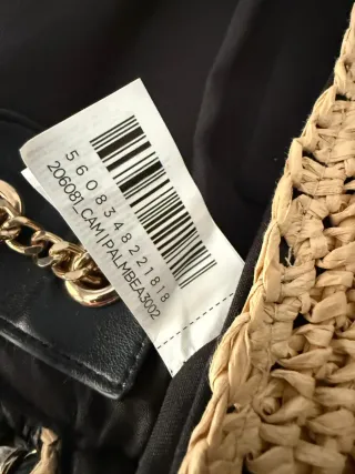 Bolso de rafia y piel verano