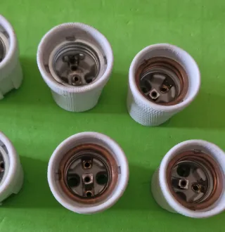8 portalampada ceramica vintage