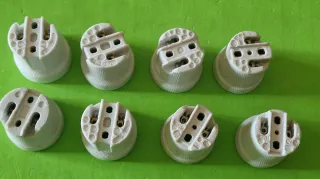 8 portalampada ceramica vintage
