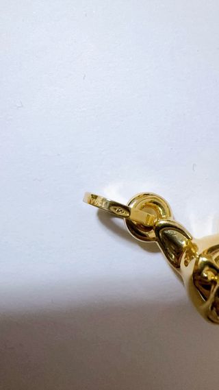 Ciondolo testa di cane in oro giallo 18kt 750