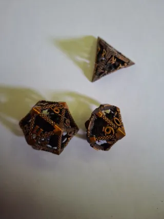 Dados de rol color cobre