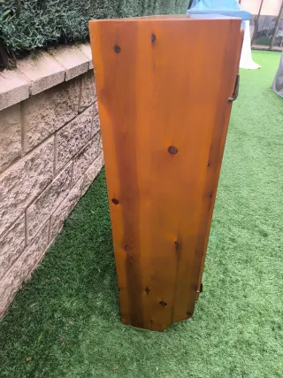 Alacena vitrina rustica de pared en  madera maciza