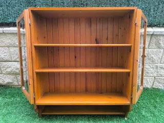 Alacena vitrina rustica de pared en  madera maciza
