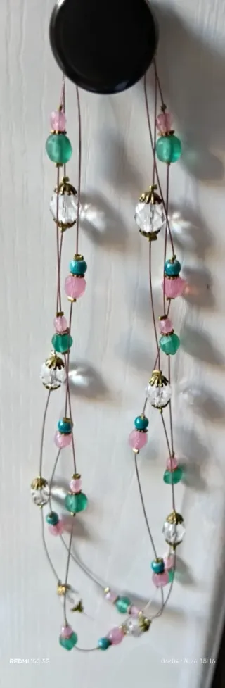 Collar Vintage Cristales Colores